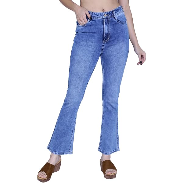 Buy ZXN Clothing Slim Women's Denim High Rise Reguler Fit Light